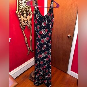 Vintage Floral Sleeveless Jumpsuit